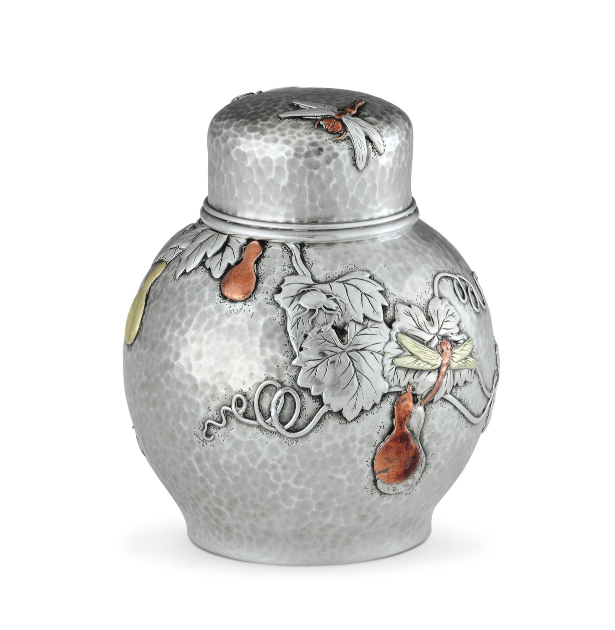 Çay kutusu, c.1880 (gümüş ve karışık metal) (ayrıca bkz. 703374) by Tiffany and Company
