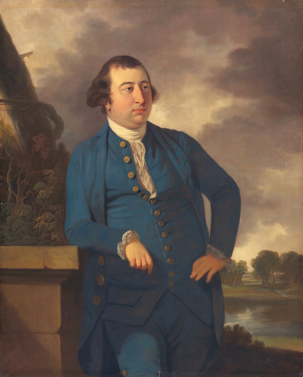 Hintli bir manzaradaki adam, c.1773 by Tilly Kettle