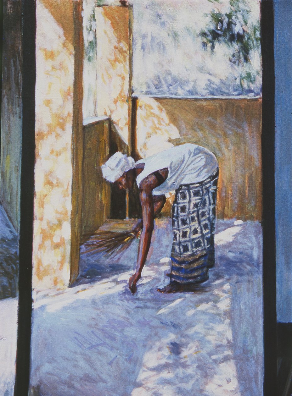 Kız Süpürme II, 2002 (yağlı tuval) (ayrıca bkz. 188679, 188681) by Tilly Willis