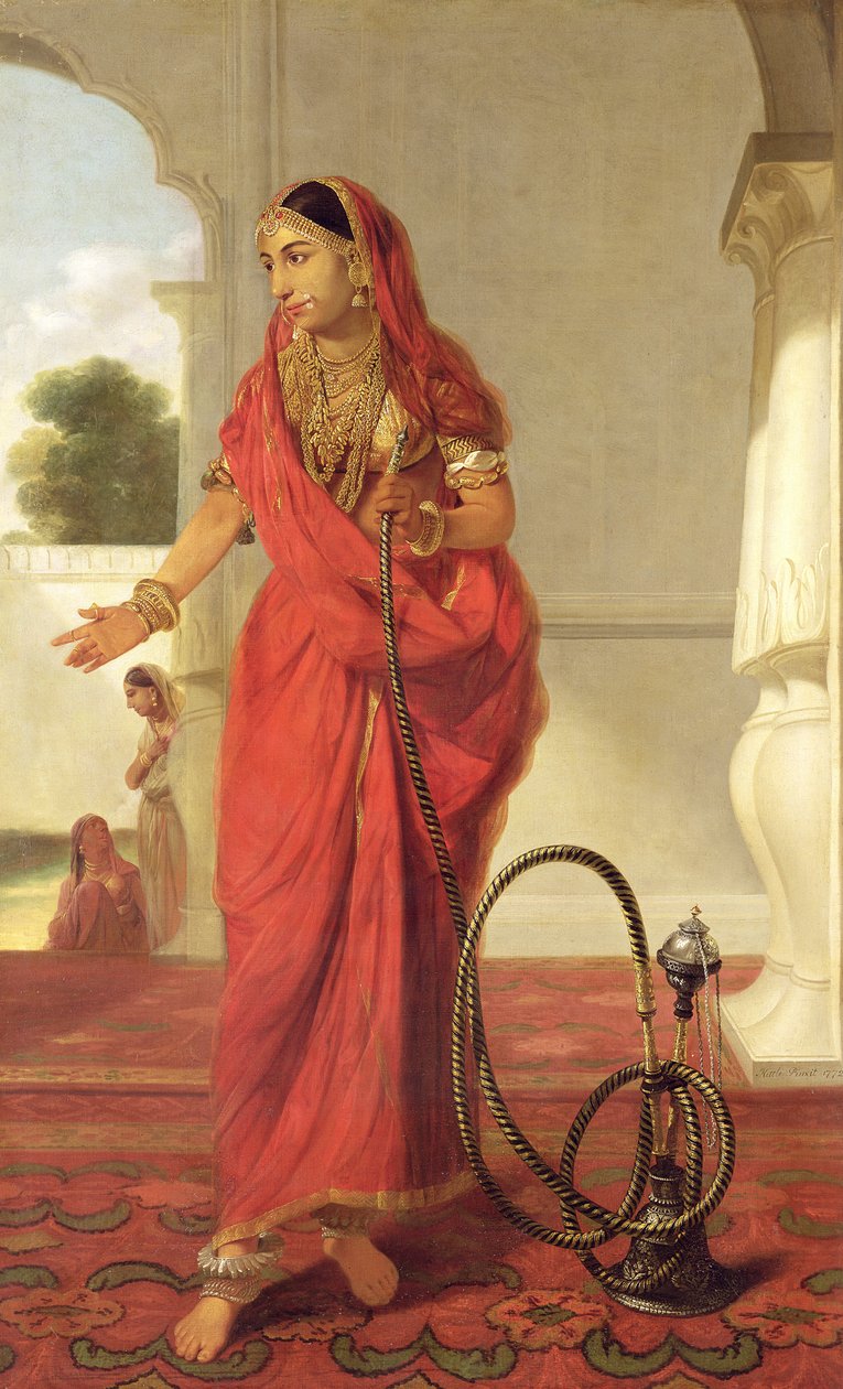 Nargile ile Dans Eden Kızılderili Kız, 1772 by Tilly Kettle