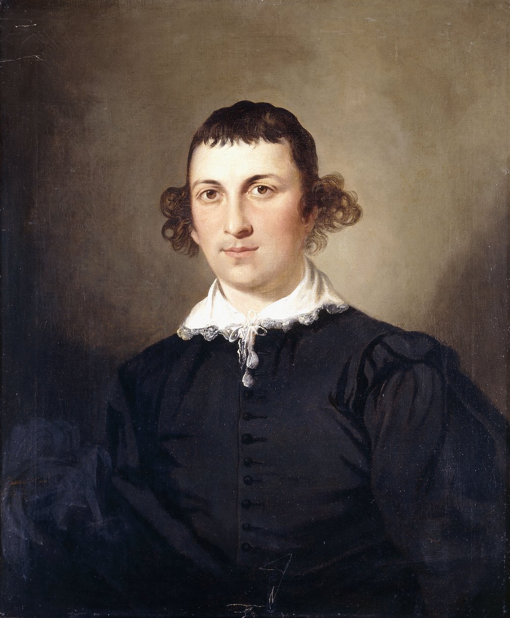 Bir Beyefendinin Portresi, muhtemelen Bay Lyte, Siyah Van Dyke kostümü, 1769 by Tilly Kettle