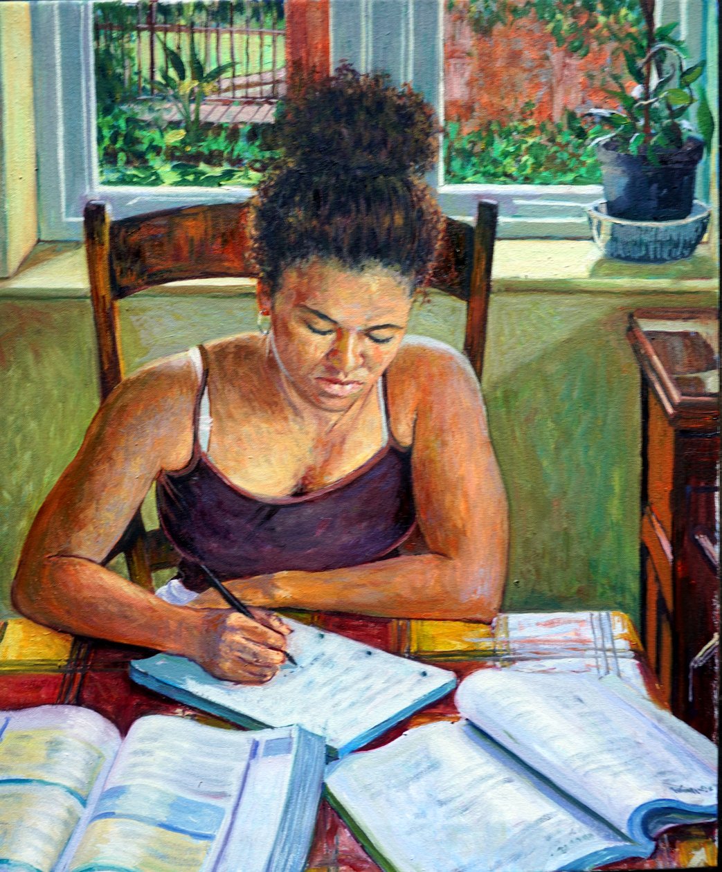 Biyoloji Öğrencisi,2017,tuval üzerine yağlı boya by Tilly Willis