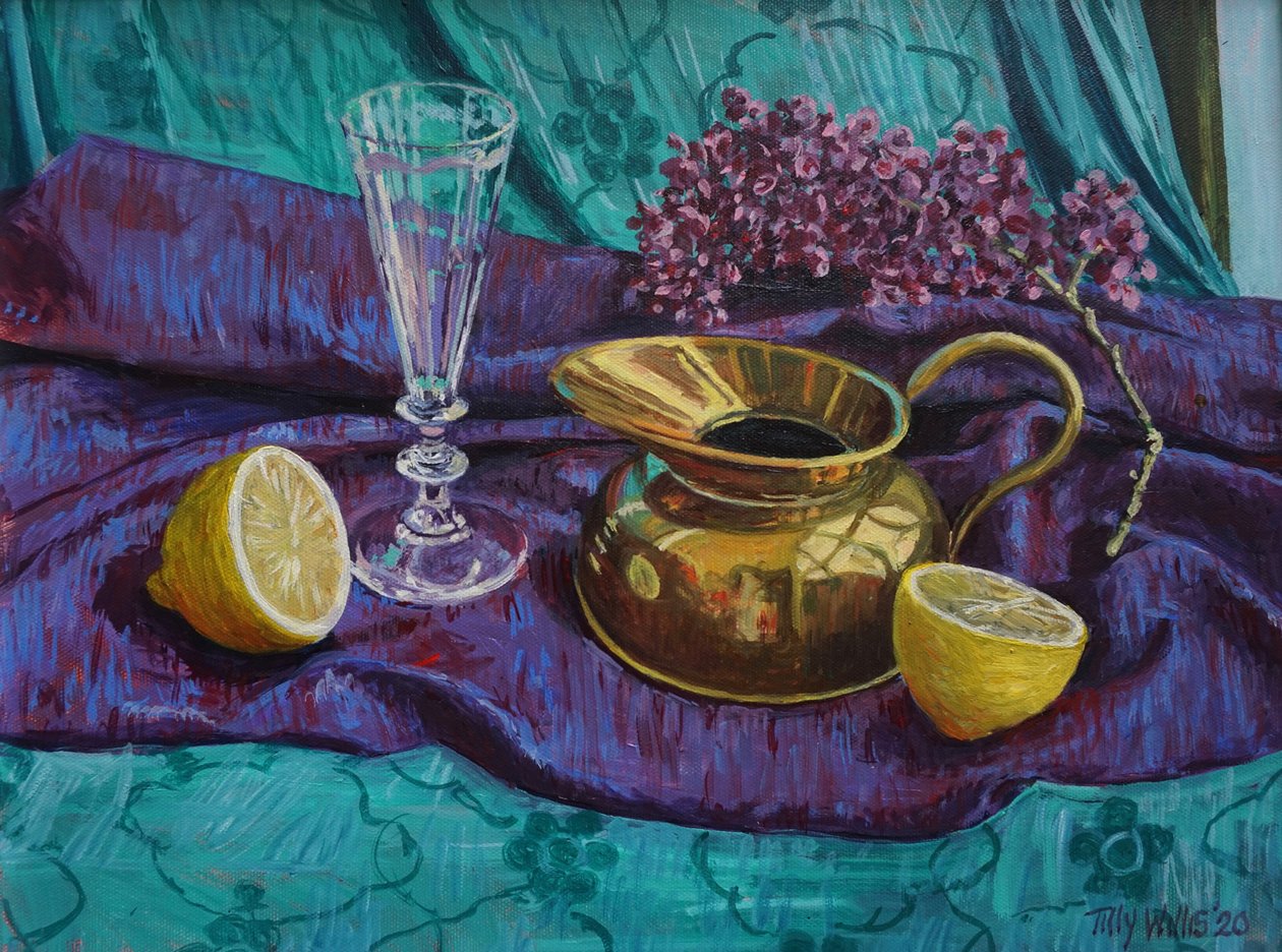 Limon ve Leylak 2020 (tuval üzerine yağlı boya) by Tilly Willis
