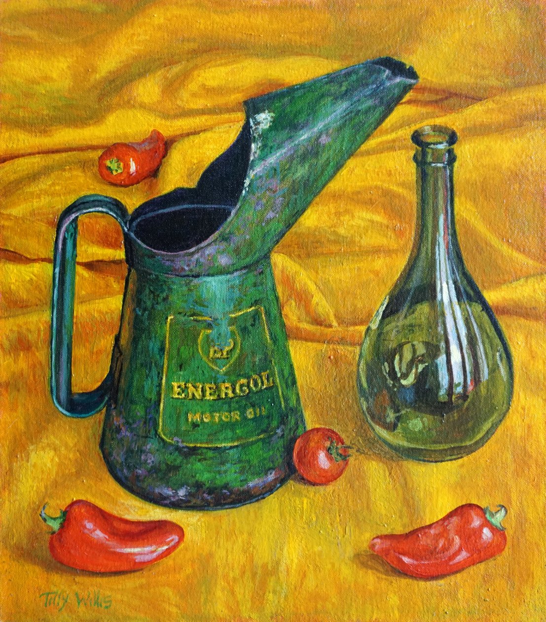 Kırmızı Biberli Yağ Tenekesi,2017,yağ by Tilly Willis