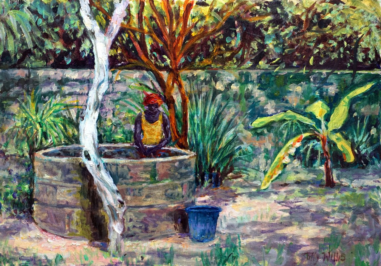 The Garden Well,2017,petrol by Tilly Willis