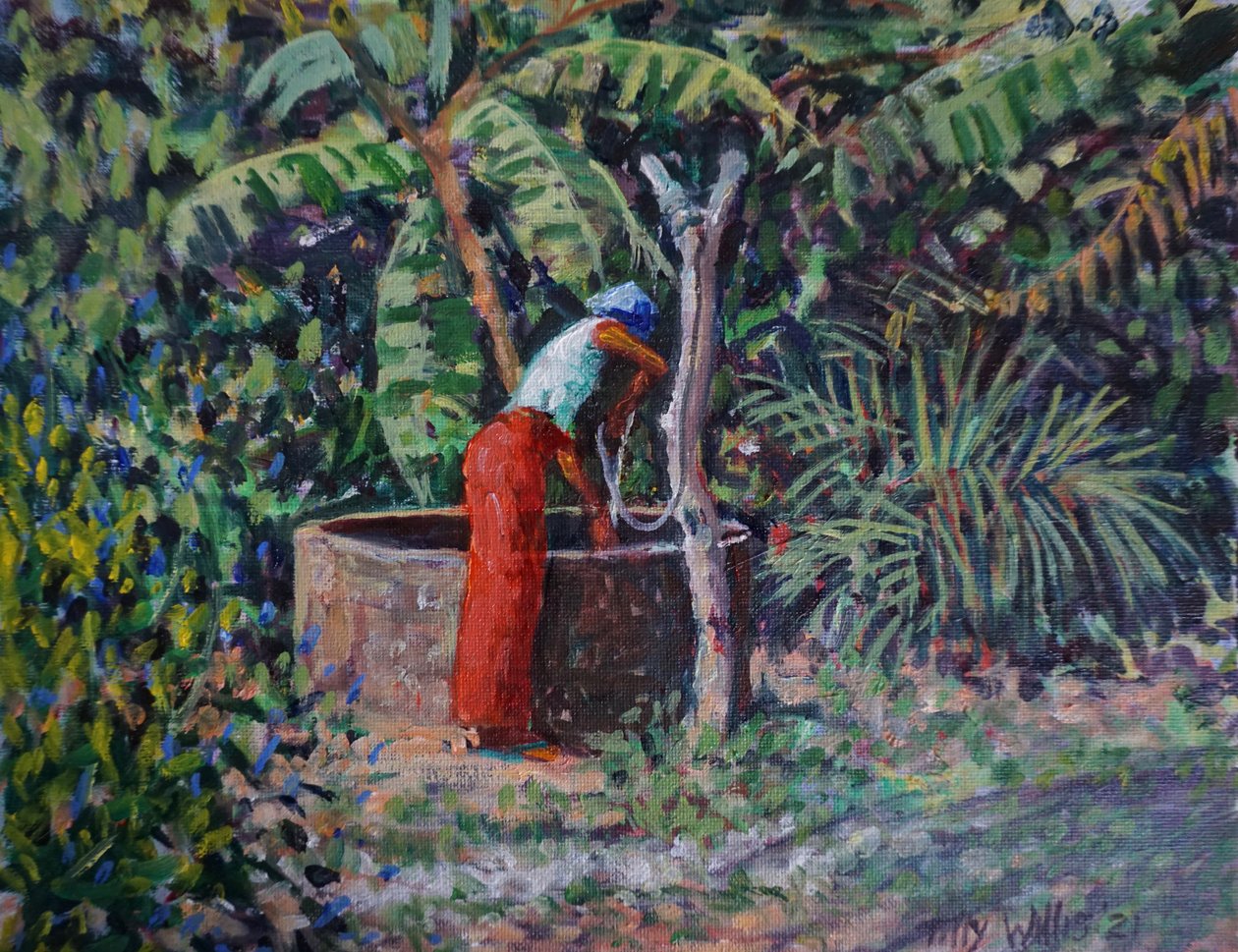 Kuyudaki Kadın 2021 (petrol) by Tilly Willis