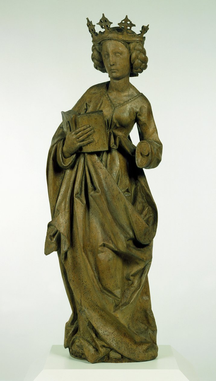 Dişi Aziz, c.1490-1495 (boya izleri olan ıhlamur ağacı) by Tilman Riemenschneider