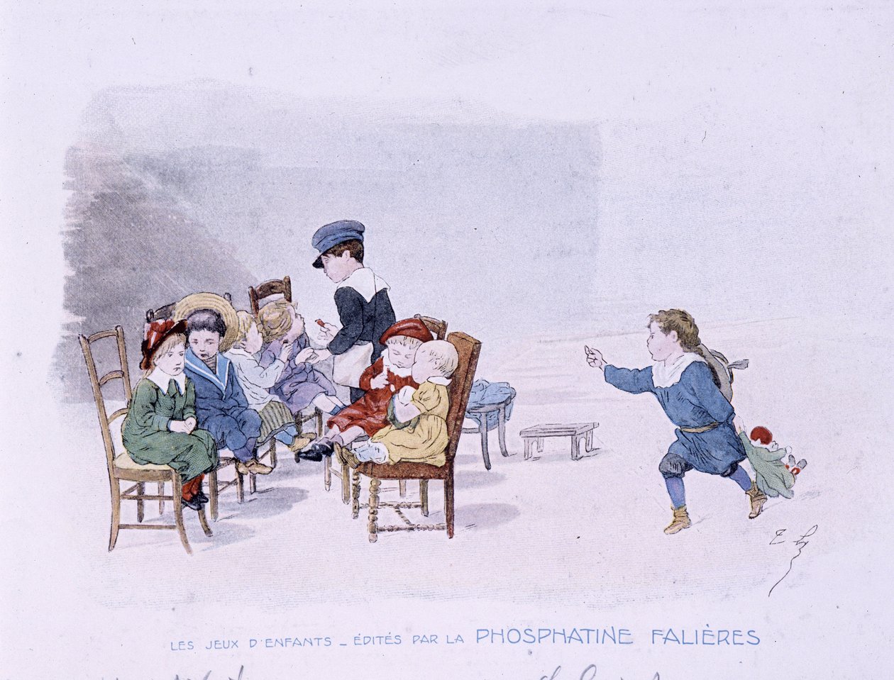 Çocuk oyunları: Okul - dess. de Lobrichon, ed. tarafından Phosphatine Falières, v.1920 by Timoleon Marie Lobrichon