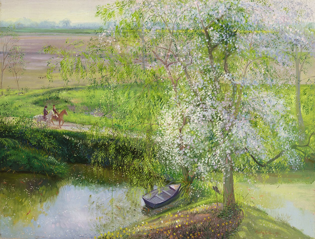 Çiçekli Elma Ağacı ve Söğüt, 1991 by Timothy Easton