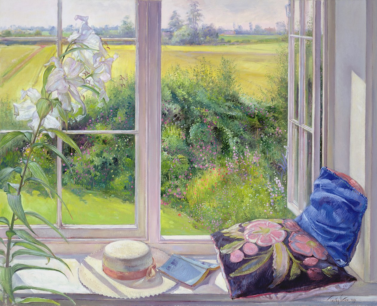 Pencere Koltuğu ve Lily, 1991 by Timothy Easton