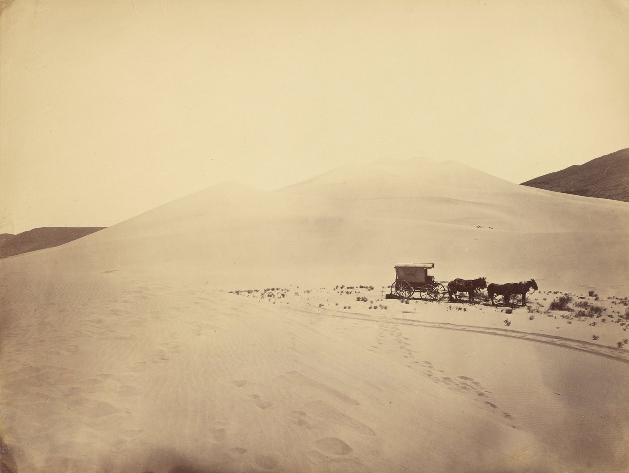 Lavabo Carson, Nevada yakınlarındaki Çöl Kum Tepeleri by Timothy H. OSullivan