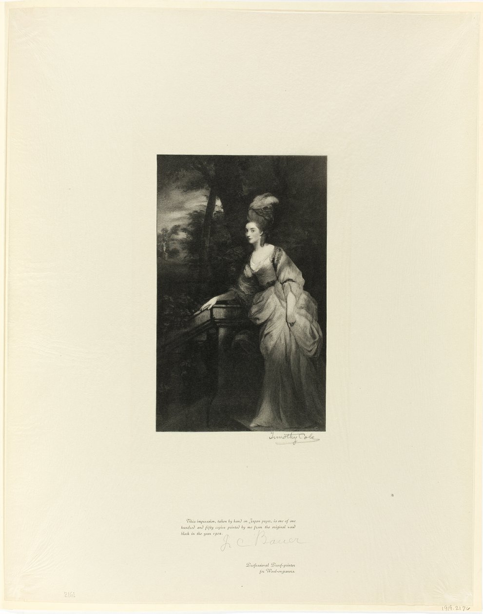 Georgiana, Devonshire Düşesi, Eski İngiliz Ustalarından by Timothy Cole