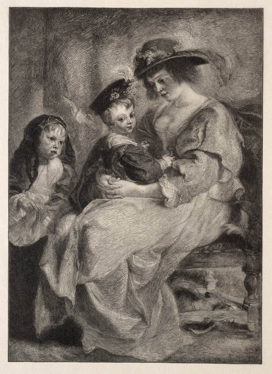 Helen Fourment ve Çocukları, 1894. by Timothy Cole