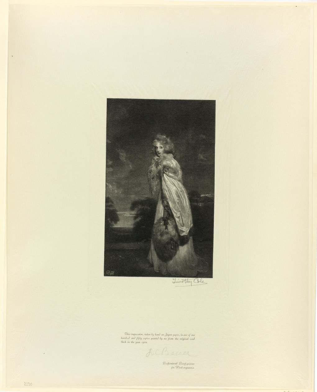 Eski İngiliz Ustalarından Lady Derby (Bayan Farren), by Timothy Cole