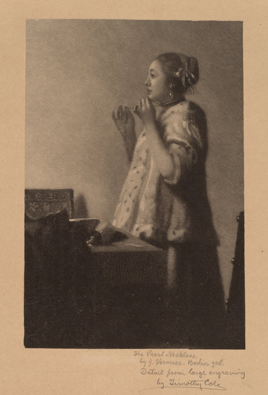 İnci Kolye by Timothy Cole after Johannes Vermeer