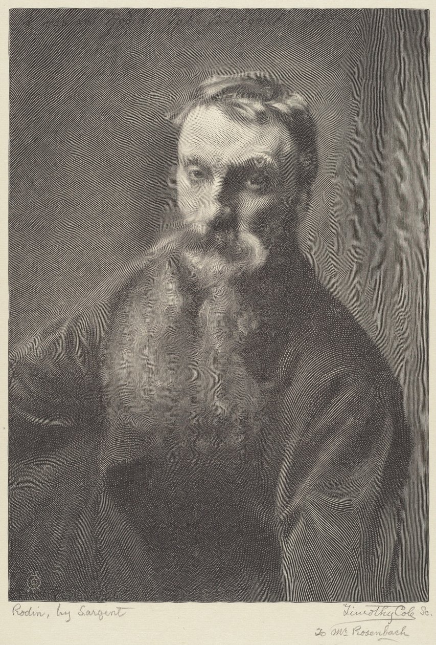 Rodin by Timothy Cole after John Singer Sargent