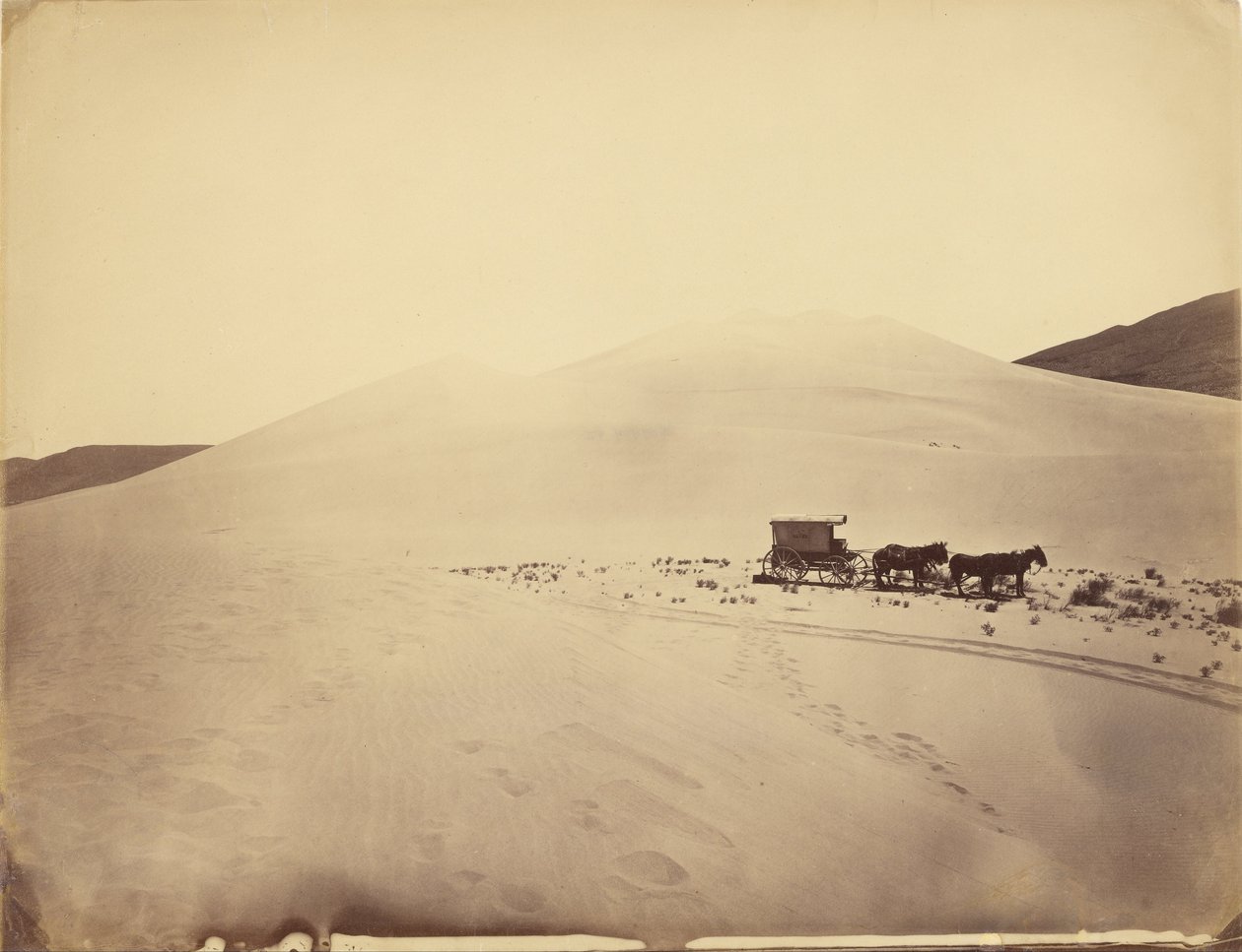 Lavabo Carson, Nevada yakınlarındaki Çöl Kum Tepeleri by Timothy H. OSullivan