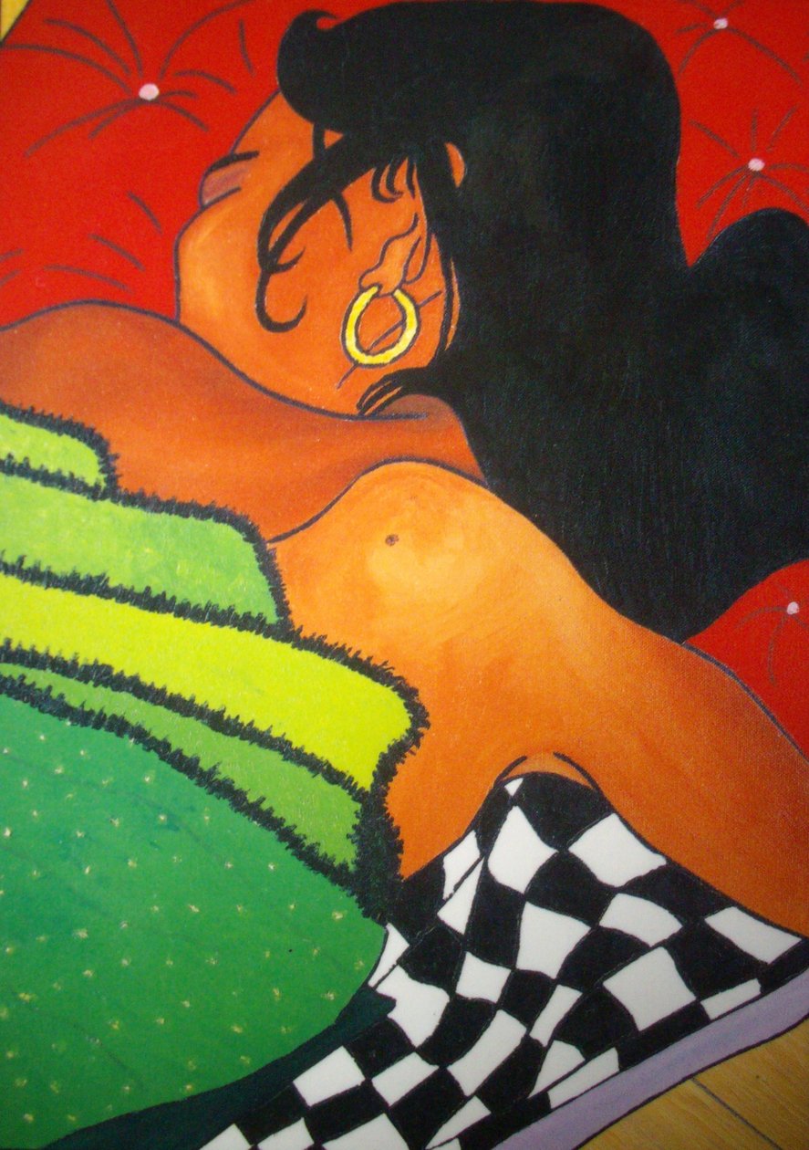 Uyuyan kız, 2001, tuval üzerine yağlıboya by Timothy Nathan Joel