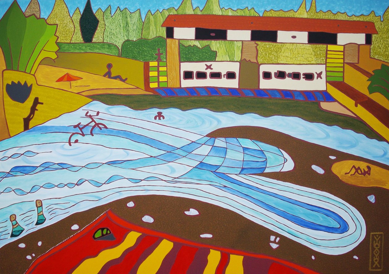 Bu şimdiydi, o zamandı, 2001, tuval üzerine yağlıboya by Timothy Nathan Joel