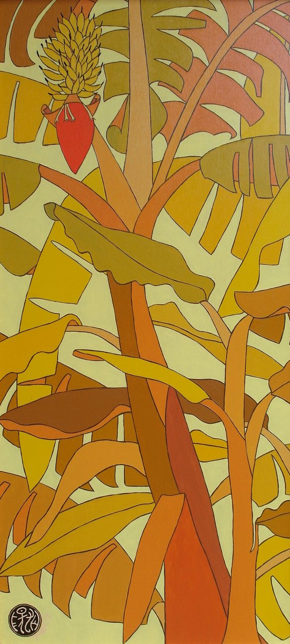 Fransız vermilyon çanı, 2012, ahşap üzerine yağlı boya by Timothy Nathan Joel