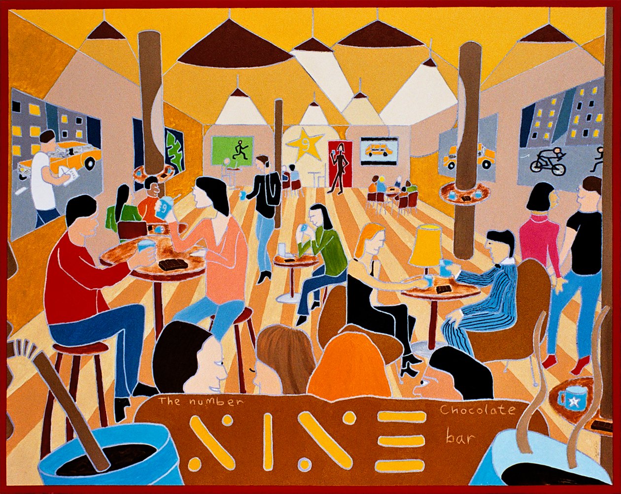Dokuz numaralı çikolata, 2009, tuval üzerine yağlı boya by Timothy Nathan Joel