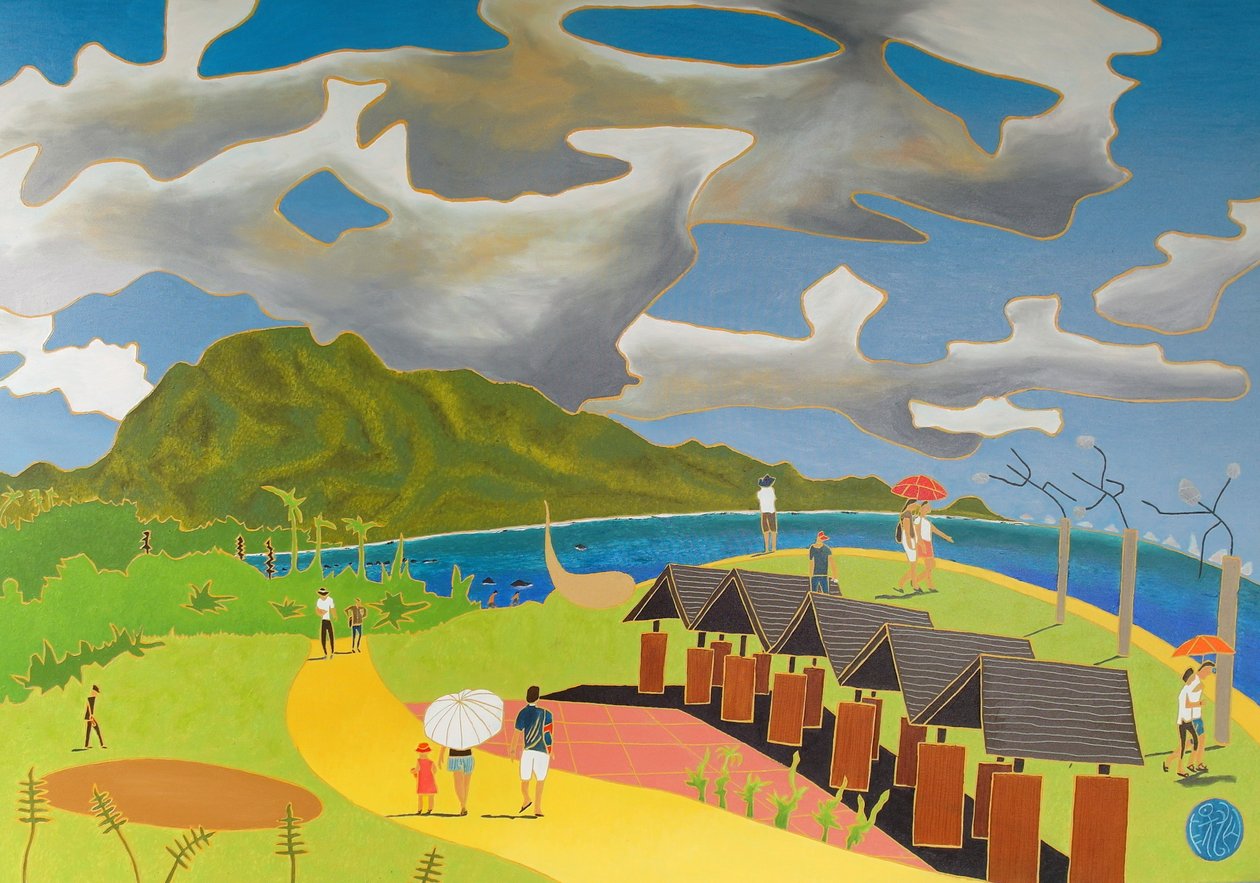 Eve dönüş yolu, Taitung, 2014, tuval üzerine yağlı boya by Timothy Nathan Joel
