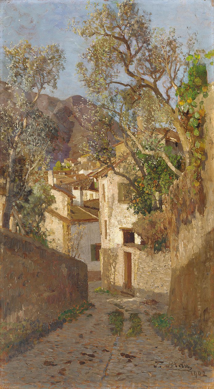 Gölgeli bir köy yolu, 1902 by Tina Blau Lang