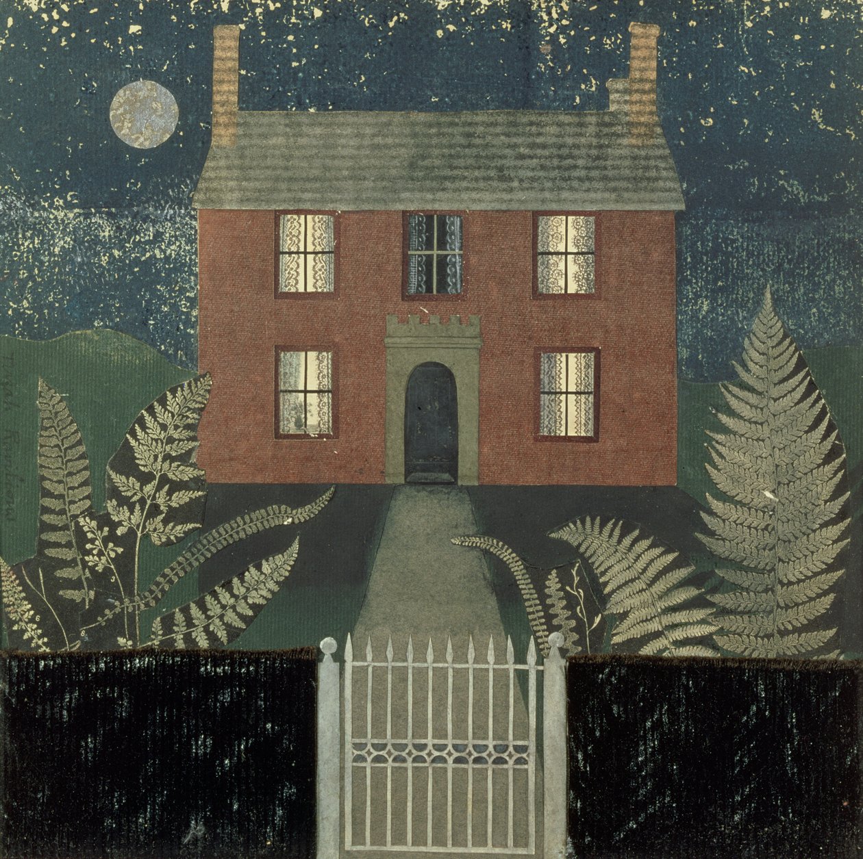 Gece evi (kolaj) by Tirzah Ravilious
