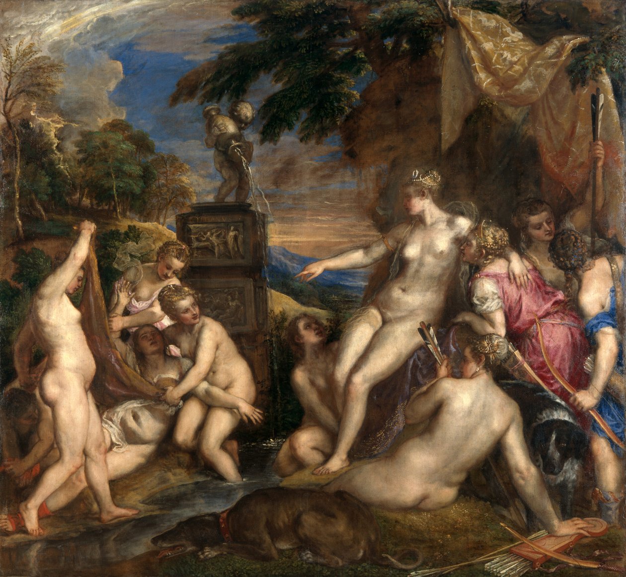 Diana ve Callisto by Tiziano Vecelli