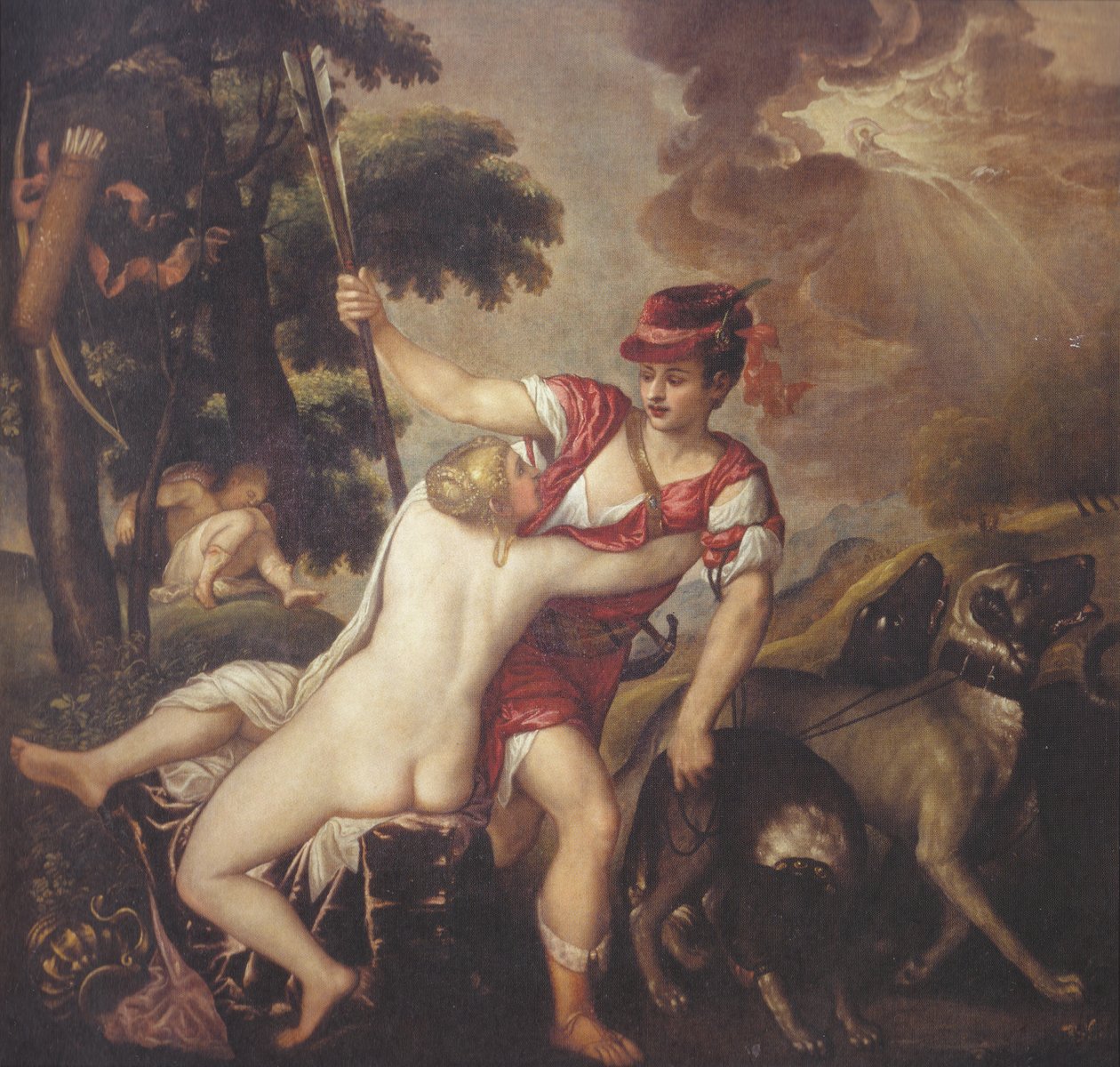 Venüs ve Adonis by Tiziano Vecelli