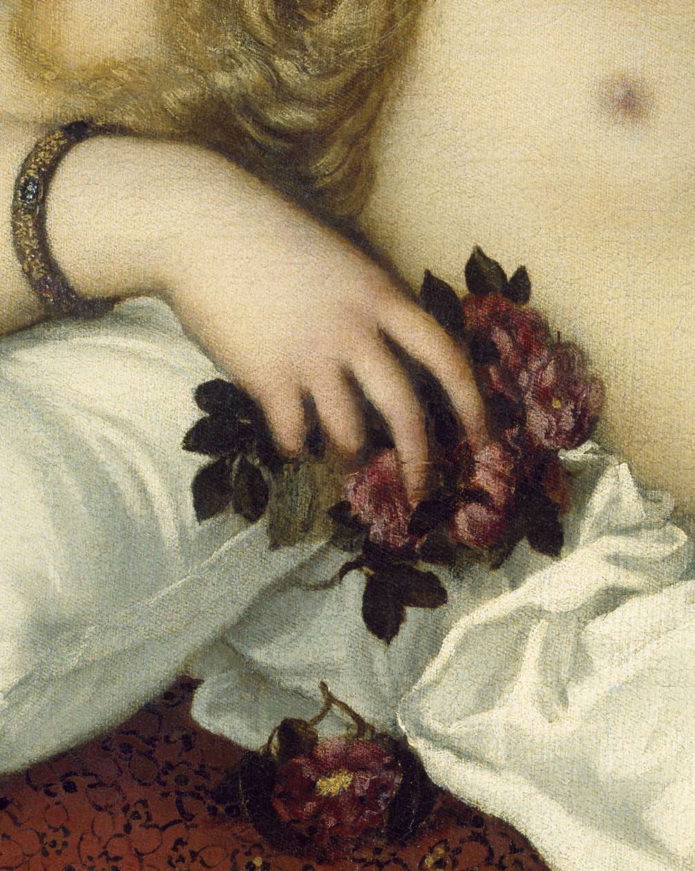 Urbino Venüsü, 1538 öncesi yağlı boya tuval detayı 291644 by Tiziano Vecelli