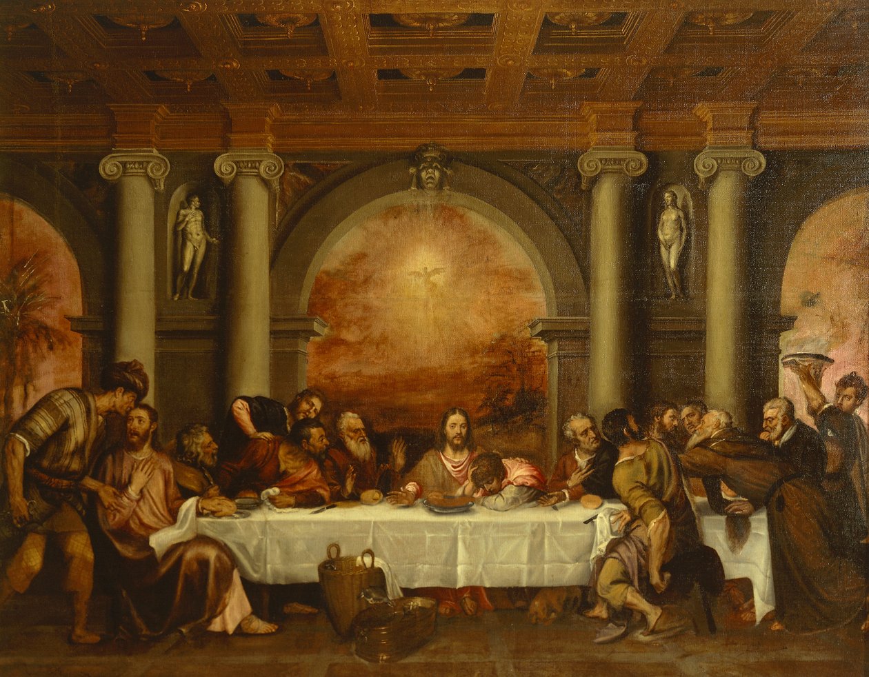 Son Akşam Yemeği için Taslak, Titian (yaklaşık 1490-1576) by Titian (c.1488 1576)