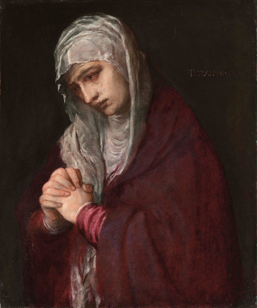 Mater Dolorosa (panelde yağ) by Tiziano Vecelli