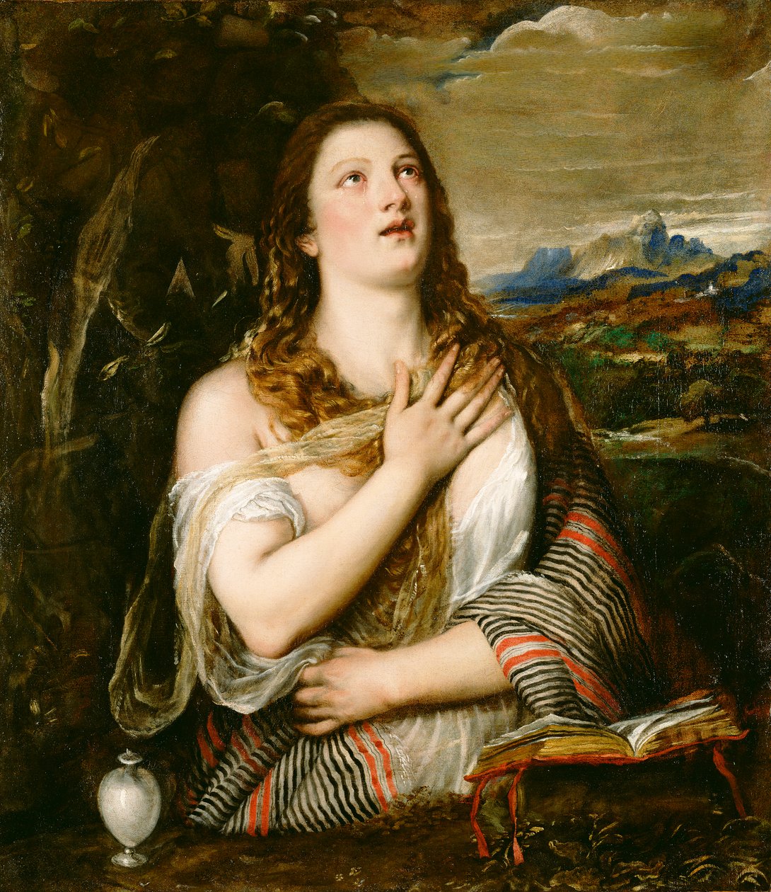 Tövbekar Mecdelli, c.1555-65 (tuval üzerine yağlı boya) by Tiziano Vecelli
