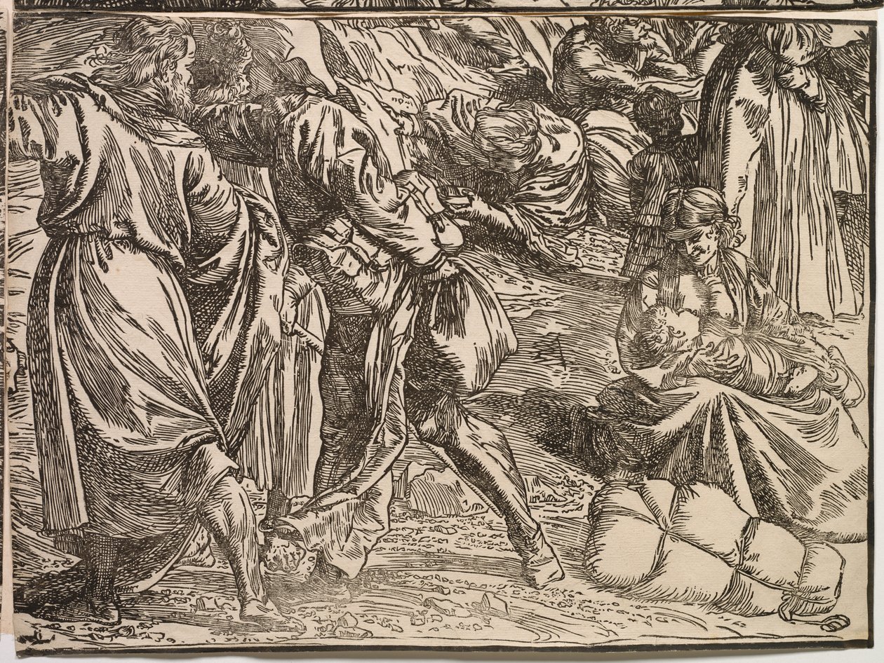 Firavun Ordusunun Kızıldeniz'e Batırılması by Titian (c.1488 1576)