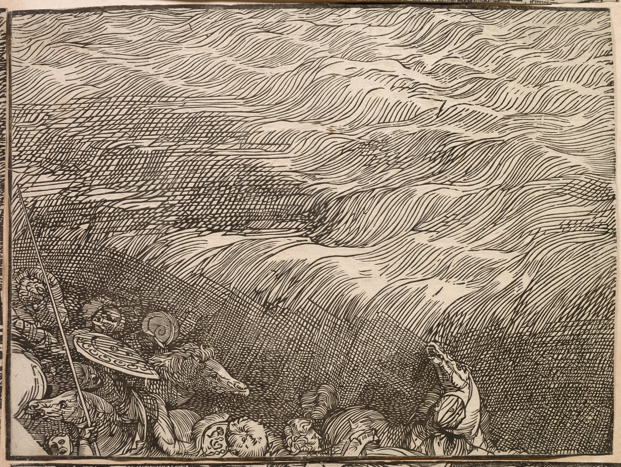 Firavun Ordusunun Kızıldeniz'e Batırılması by Titian (c.1488 1576)