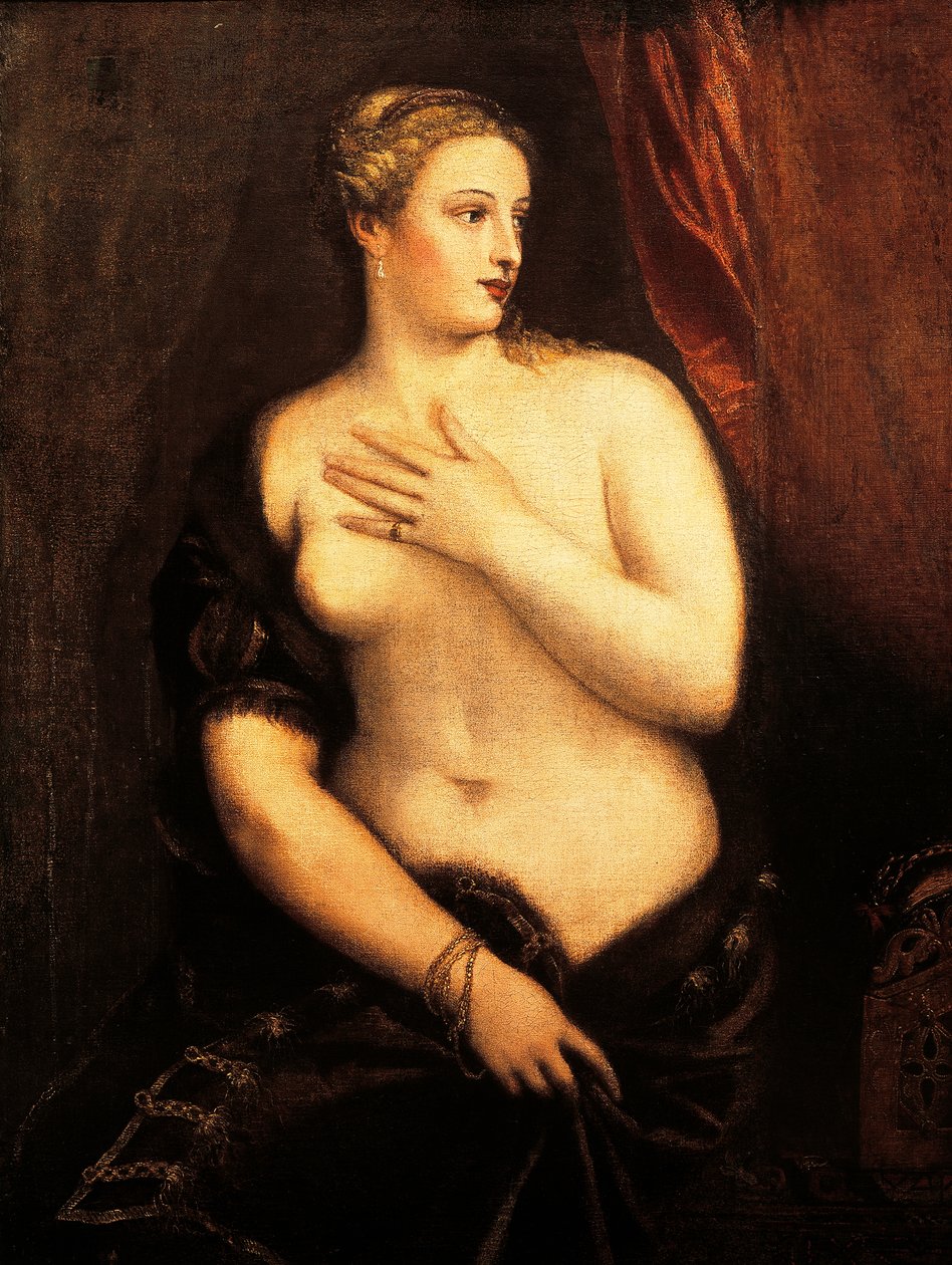 Titian tarafından Aynalı Venüs (yaklaşık 1490-1576), tuval üzerine yağlı boya by Titian (c.1488 1576)
