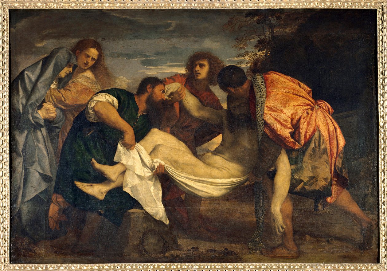 Mezar Tablosu Tiziano Vecellio dit le Titian (1485-1576) Sun. 1,48 x 2,12 m by Tiziano Vecelli