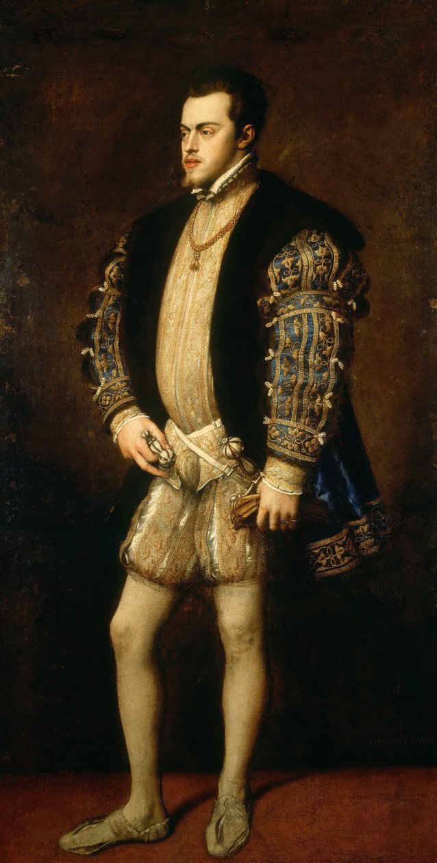 Philip II 1527-1598, İspanya ve Portekiz Kralı portresi. by Titian