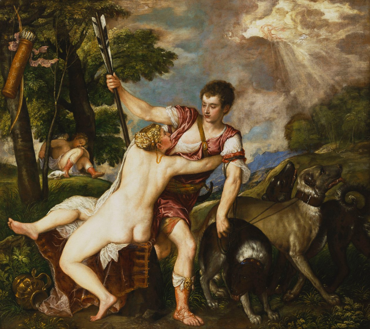 Venüs ve Adonis, 1554 by Tiziano Vecelli