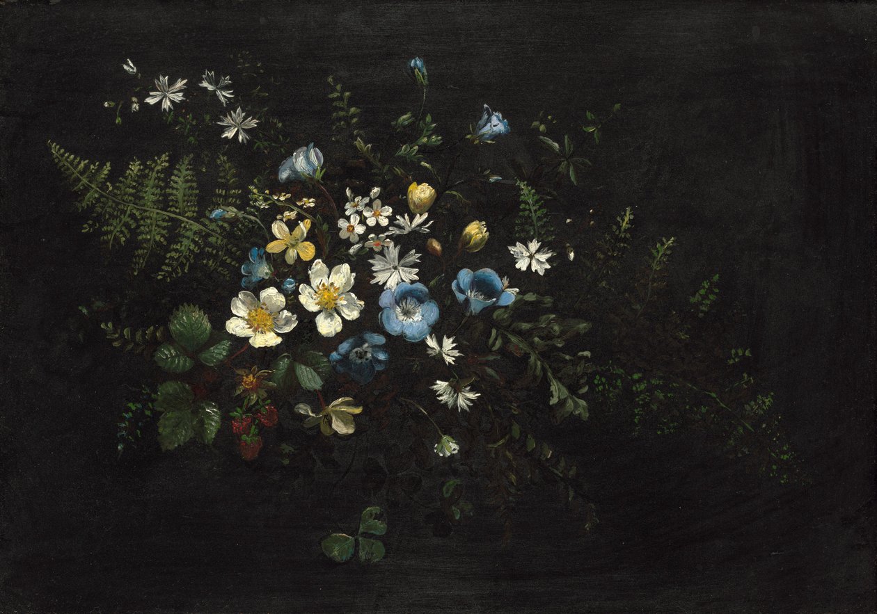 Çiçek ve Eğrelti Otları Spreyi, tarihi bilinmiyor. by Titian Ramsay Peale