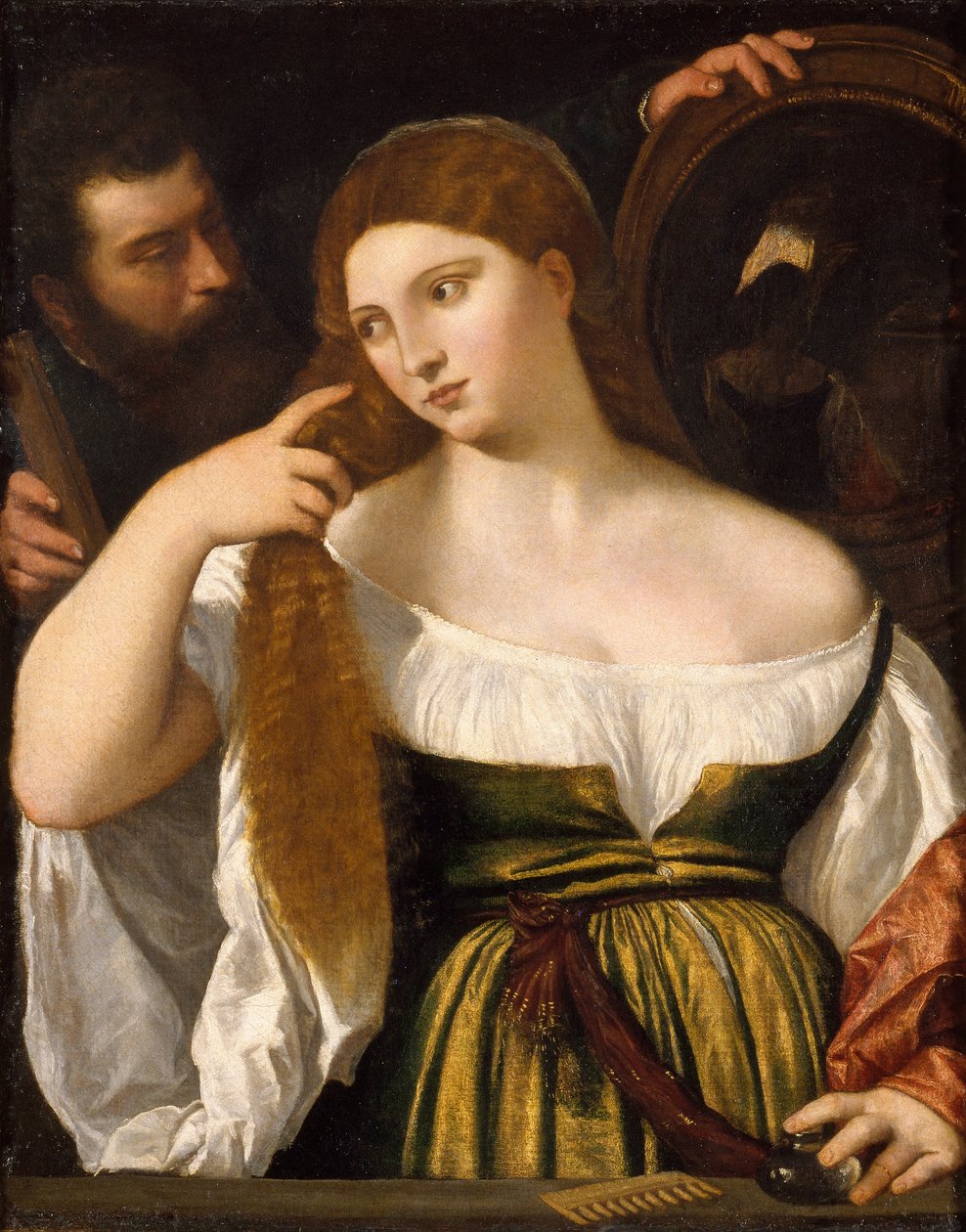 Aynanın Önündeki Kız by Tiziano Vecelli