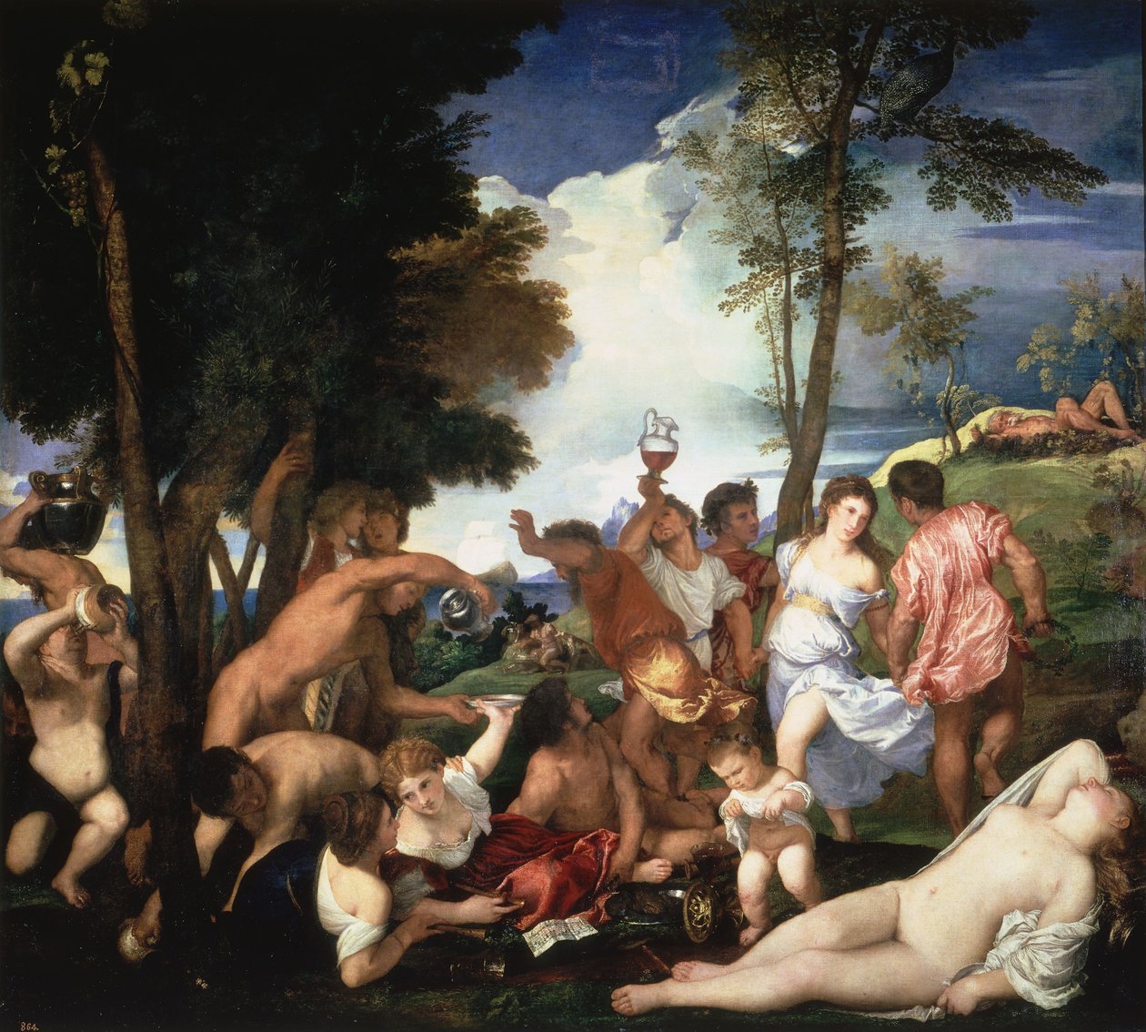 Bacchanal of the Andrians by Tiziano Vecelli