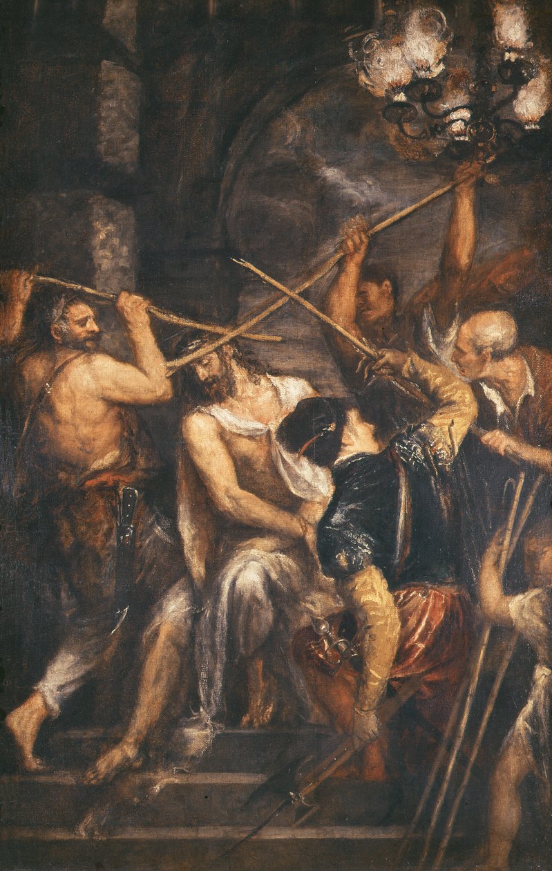 Dikenlerle Taçlandırılan İsa by Tiziano Vecelli