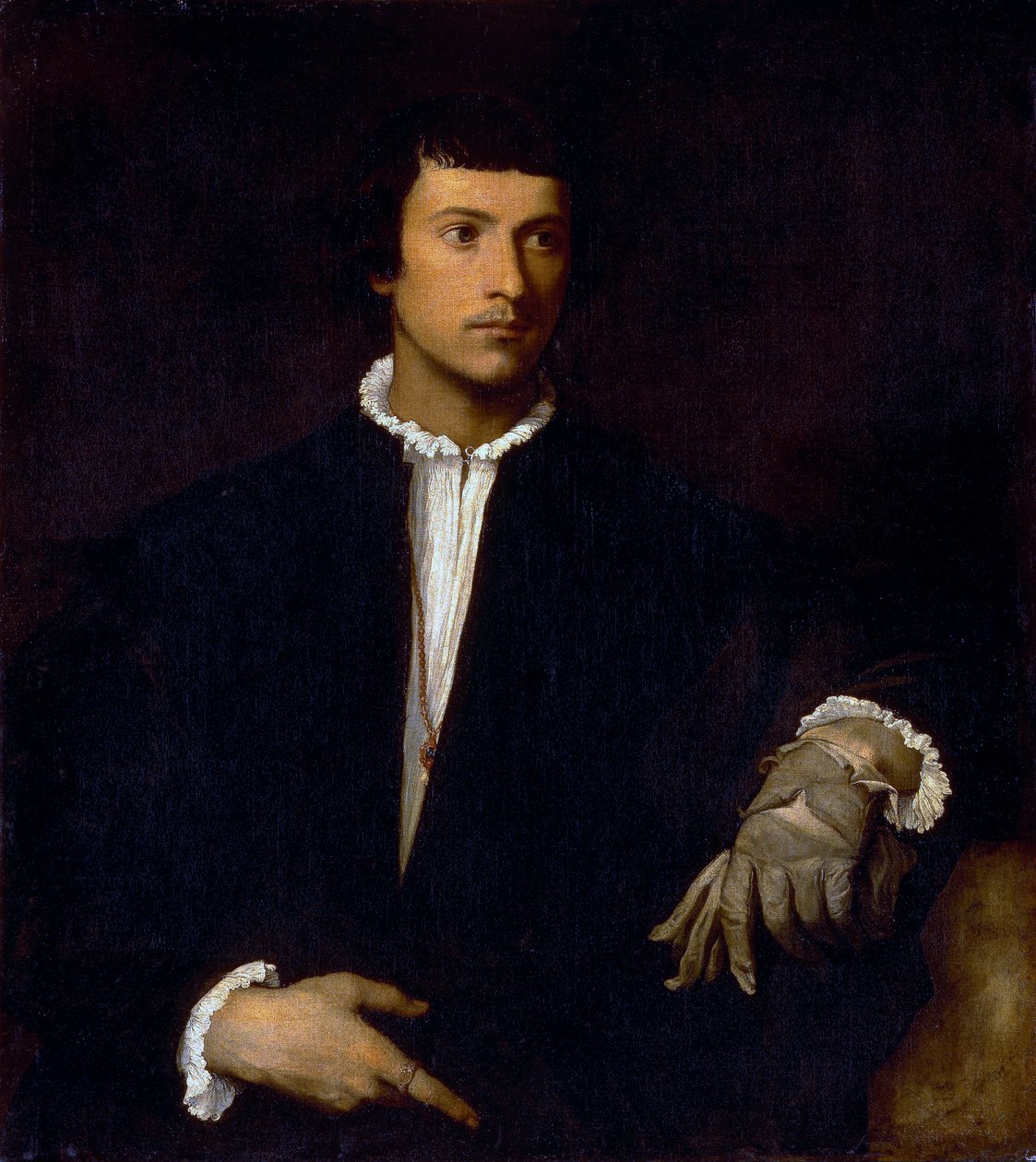 Man with a Glove  by Tiziano Vecelli