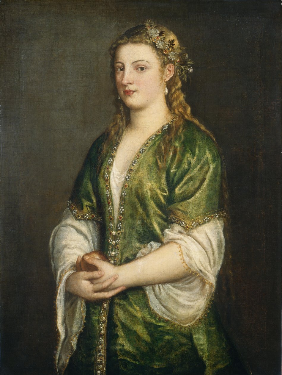 Bir Bayan Portresi by Tiziano Vecelli