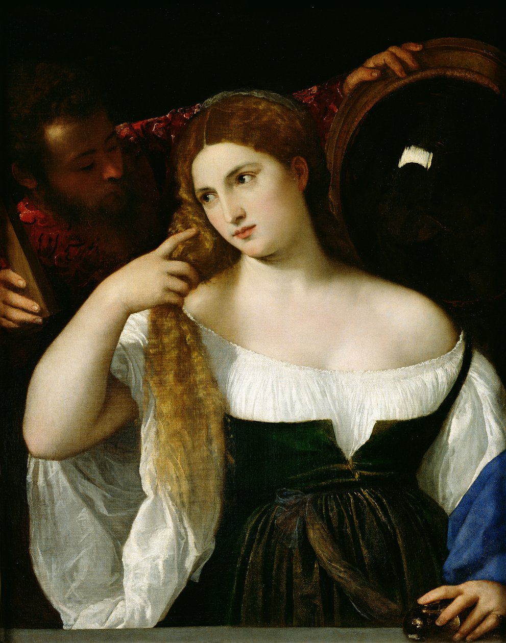 Tuvaletindeki Bir Kadının Portresi, 1512-15 by Tiziano Vecelli