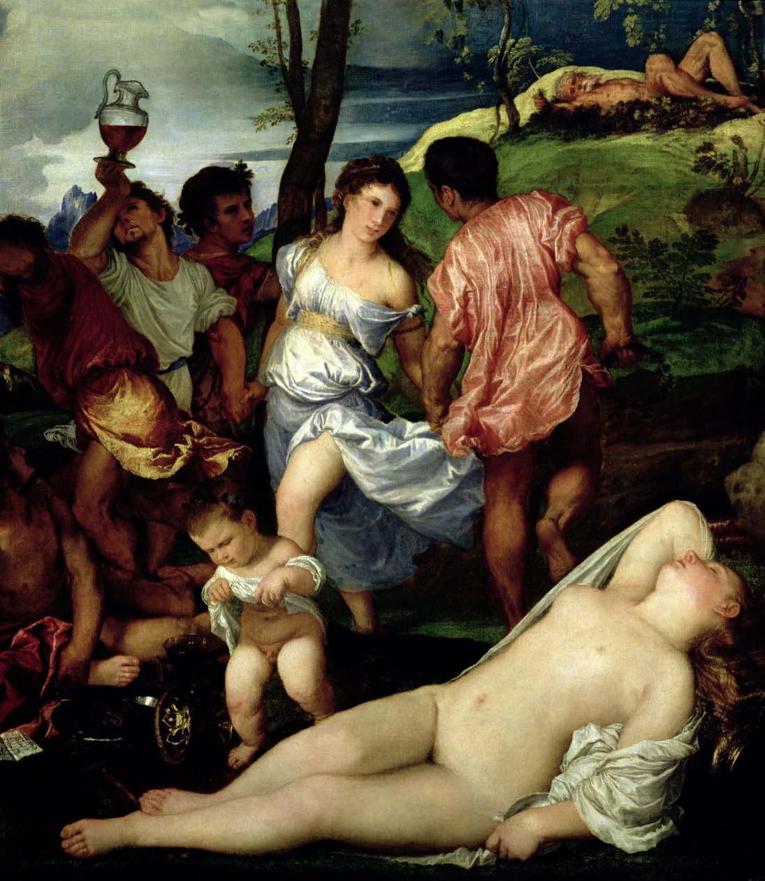 Andrianlar, c.1523-4 (38606 detayı) by Tiziano Vecelli