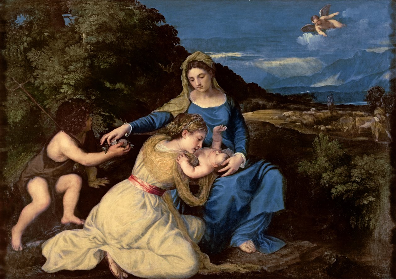 Bakire ve Azizlerle Çocuk, 1532 by Tiziano Vecelli