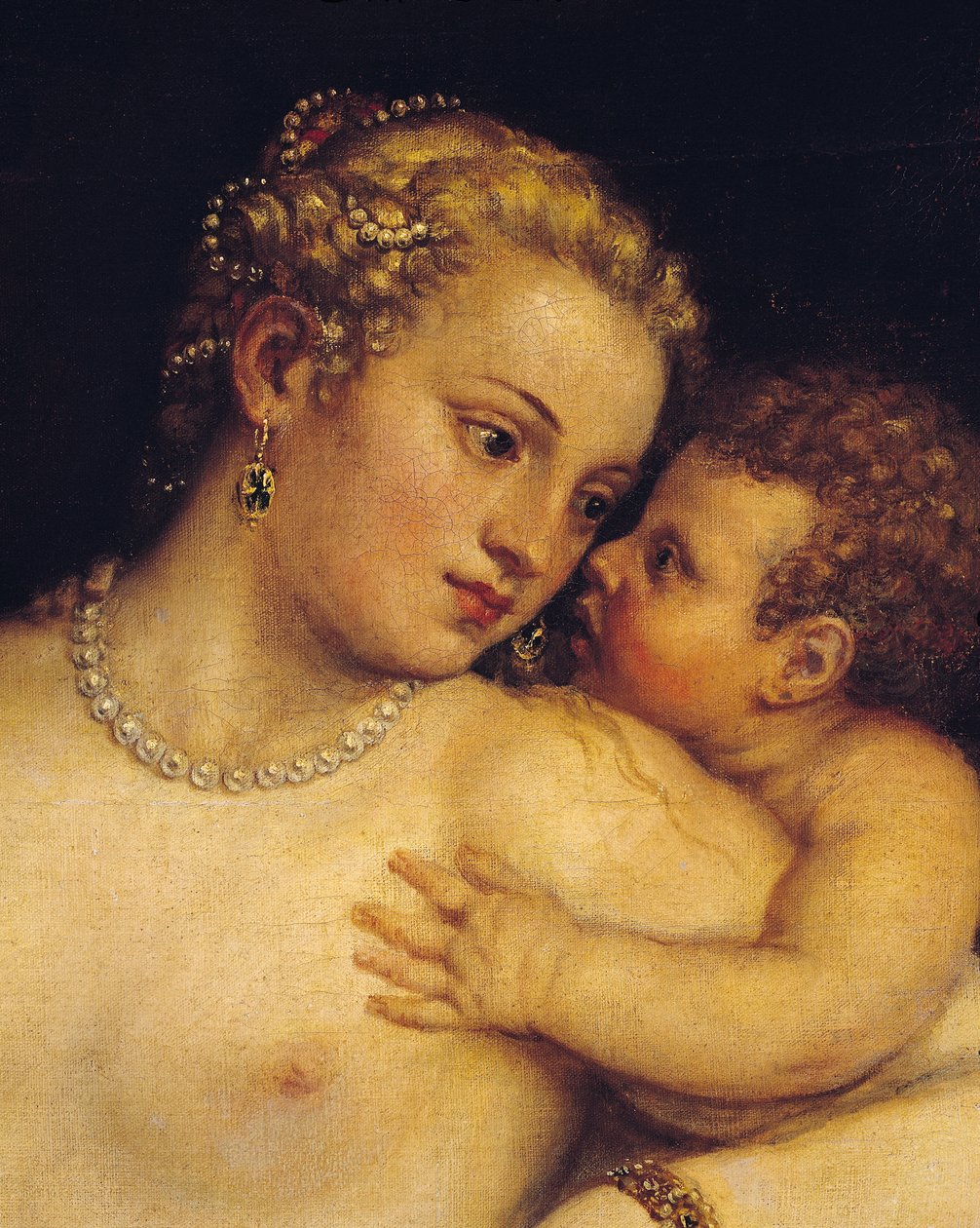 Kendini Aşk ve Müzikle Sevindiren Venüs, 1545 (38586 detayı) by Tiziano Vecelli